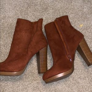 Charlotte Russe brown suede boots